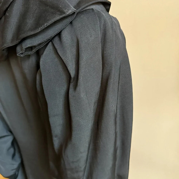 Vintage 1940s Jean Louise Statement sleeve Fitted Wiast Maxi Coat S - Picture 10 of 16